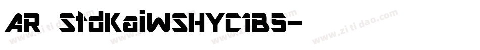 AR StdKaiWSHYC1B5字体转换
